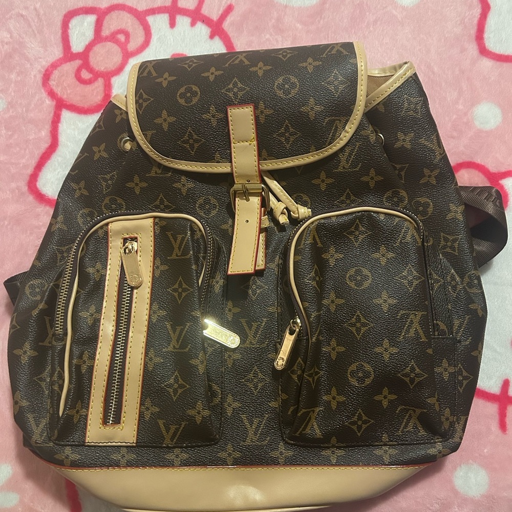 Luxury Monogram Brown Backpack - image 1